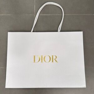 DIOR White Shopping Bag